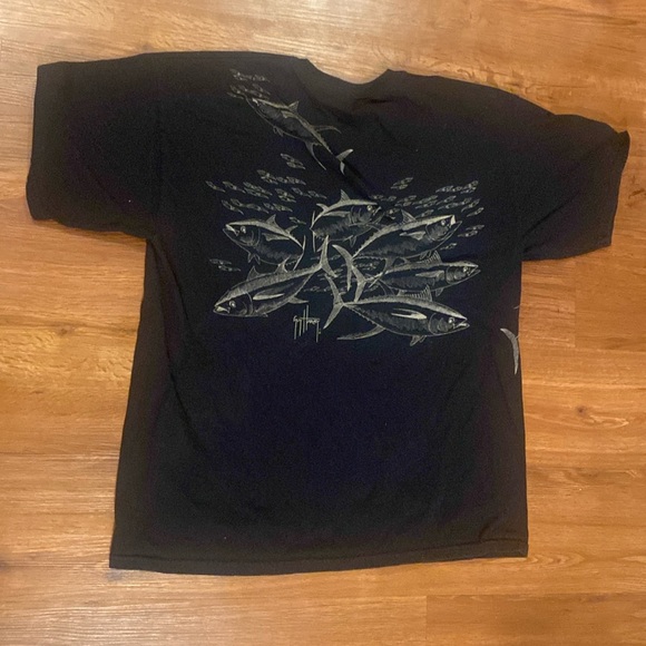Guy Harvey Black Graphic Fish T-Shirt - Picture 5 of 6